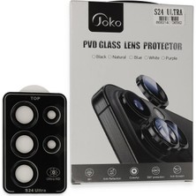 Die Grup Buğz Joko Samsung Galaxy S24 Ultra Pvd Metal Kamera Lens - Siyah