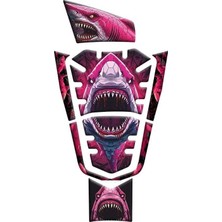 Gogo Premium Gogo Tank Pad Set 012 Pink Shark (7 Parça) - Honda Pcx (2021-2024)