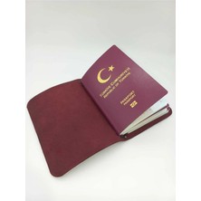 Galande Hakiki Deri Pasaport Kabı - Kılıfı – El Yapımı - Kişiselleştirilebilir