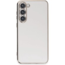 Uray Store Samsung Galaxy S23 Kılıf Volet Silikon - Beyaz