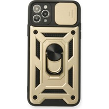 Uray Store Apple Iphone 11 Pro Kılıf Pars Lens Yüzüklü Silikon - Gold