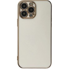Uray Store Apple Iphone 15 Pro Max Kılıf Volet Silikon - Beyaz