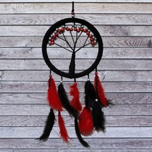 Die Grup Buğz Siyah Kırmızı Hayat Ağacı Dream Catcher
