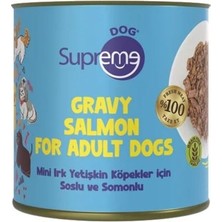 Supreme Dog Sos Içinde Somonlu Mini Irk Yetişkin Köpek Konservesi 200 gr x 12 Adet