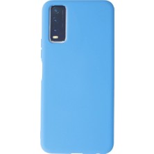 Uray Store Vivo Y11S Kılıf Nano Içi Kadife Silikon - Mavi