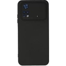 Derin Stok Newface Poco M4 4g Kılıf Nano Içi Kadife Silikon - Siyah