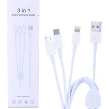 Nevamel Ally MA039-A Usb-Type-C Micro USB & Lightning 3in1 USB KABLO-(5775)