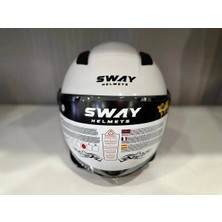 Sway Kask Sw 765 Gloss White Çenesiz