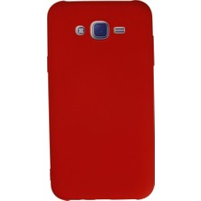 Uray Store Samsung Galaxy J7 Kılıf Nano Içi Kadife Silikon - Kırmızı
