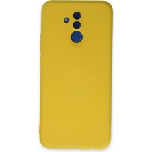 Uray Store Huawei Mate 20 Lite Kılıf Nano Içi Kadife Silikon - Sarı