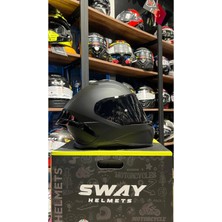 Sway Sw 867 Matt Black Full Face(Siyah Vizörlü)