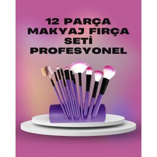 Nemere 12 Parça Yumuşak Kıllı Makyaj Fırçası Seti Yüz ve Göz Makyajına Uygun Profesyonel Kullanım