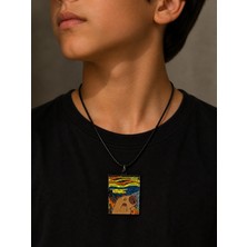 Herşey Nota Renkli Sanat Figürlü Kolye Capybara El Yapımı Tasarım Ipli Unisex Hediye