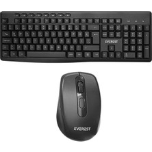 Sb Shopping Everest KM-719 Siyah 2ın1 Kablosuz Q Multimedia Klavye + Mouse Set