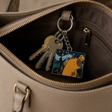 Herşey Nota Capybara Figürlü Sanatsal Anahtarlık Renkli Metal Sevimli Hediye