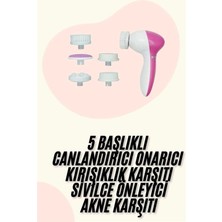 Nemere 5 Başlıklı Titreşimli Cilt Temizleme Seti Canlandırıcı ve Onarıcı