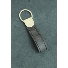 Akronium Leather Metal Halkalı Deri Anahtarlık
