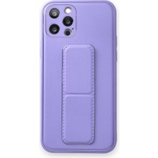 Sb Shopping Newface Iphone 12 Kılıf Coco Deri Standlı Kapak - Koyu Lila