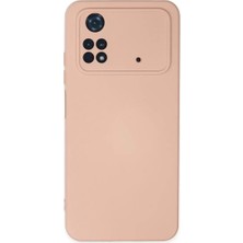 Derin Stok Newface Poco M4 4g Kılıf Nano Içi Kadife Silikon - Pudra