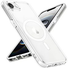 Derin Stok Newface Iphone 16E Kılıf Magneticsafe Şeffaf Silikon - Şeffaf