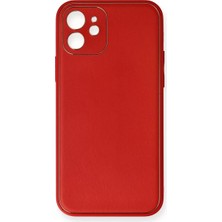 Sb Shopping Newface Iphone 12 Mini Kılıf Coco Deri Silikon Kapak - Kırmızı