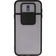 Derin Stok Newface Galaxy J7 / J730 Kılıf Palm Buzlu Kamera Sürgülü Silikon - Siyah