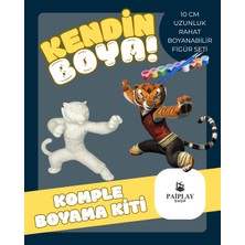 Paiplayshop Usta Kaplan Figürü - Boyama Seti ve Usta Kaplan Figürü 10 cm