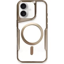 Sb Shopping Newface Iphone 16 Kılıf Boyi Magsafe Silikon Kapak - Kahverengi