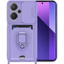 Sb Shopping Newface Redmi Note 13 Kılıf Zuma Kartvizitli Yüzüklü Silikon - Lila
