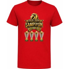 Efendioğlu Design 2025-2026 Büyük Yıldız Adanmış Hayatların Umudu Baskılı 5 Yıldız Genç Kırmızı T-Shirt