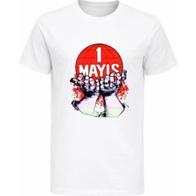 Efendioğlu Design Logo 1 Mayıs Işçi Emekçi ve Dayanışma Bayramı Baskılı T-Shirt