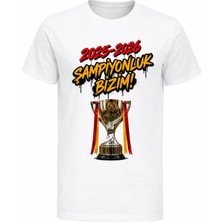 Efendioğlu Design Kısa Kollu 2026 Şampiyonluk Bizim Baskılı Çocuk T-Shirt