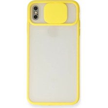 Sb Shopping Newface Iphone x Kılıf Palm Buzlu Kamera Sürgülü Silikon - Sarı