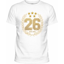 Efendioğlu Design Kısa Kollu Zeytindalı 26.şampiyonluk 5 Yıldızlı Çocuk T-Shirt