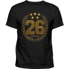 Efendioğlu Design Zeytin Dalı 26.şampiyonluk 5 Yıldızlı Pamuklu T-Shirt