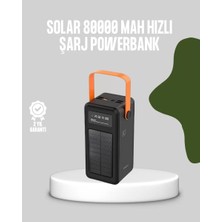 Hobilinka 80000 Mah Solar Powerbank Göstergeli Fenerli Hızlı Şarj Taşınabilir Şarj Cihazı