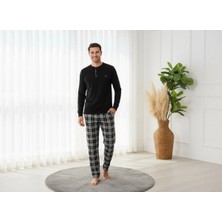 Arc Erkek %100 Pamuklu Ekoseli Cepli Pijama Takım