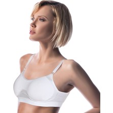 Miorre Sports Bra Seamless Sütyen Kadın Beyaz Nefes Alabilir Yapı ile Gün Boyu Destek