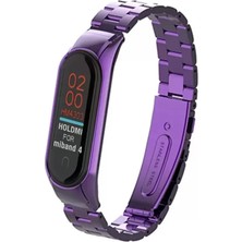 Sb Shopping Newface Band 4 Metal Baklalı Kordon - Mor