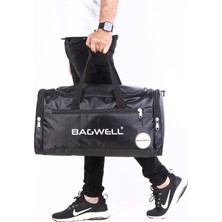Bagwell Büyük Boy Siyah Spor Ve Seyahat Çantası Su Geçirmez Özellikli El/Omuz Çantası