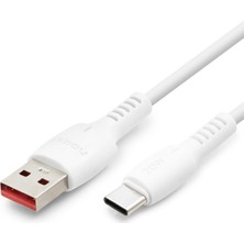 Renas Store USB Type-C Şarj Data Kablosu 3.4A 20W 1 M - Beyaz ND1103