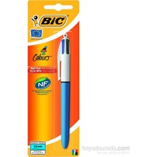 Bic 4 Renk Tükenmez Kalem 1'li BL Klipsli Gövde ile Mavi Siyah Kırmızı Yeşil Renk Seçenekleri