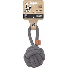 Uravas Store -Pets Coto Grey Loop Ball 11CM Çekmeli̇ Örgü Top Oyuncak