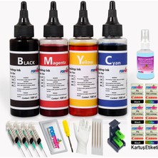 Forprint PG-545/CL-546 Kartuş Dolum Seti 4x100 ml Renkli Uyumlu Cihazlar İçin Yüksek Performans (MG2450/ MG2555)