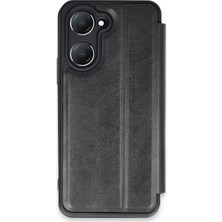 Uravas Store Vivo Y18 Kılıf Flip Cover - Siyah