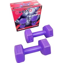 Avessa 1 kg Dambıl Seti 2 Adet Fuşya Renkli Dayanıklı Ağırlık ile Güçlü Antrenman