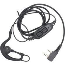 Baofeng Uv-82 Çift Ptt (Çift Mandallı) Kulak Kavramalı Kulak Içi Telsiz Kulaklığı
