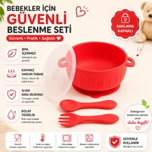 Jojobebek Silikon Beslenme Seti / Kırmızı