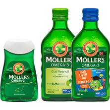 Möller's Omega-3 Balık Yağı Sıvı Formu-Tutti Frutti Ve Elmalı+Omega-3 60 Kapsül