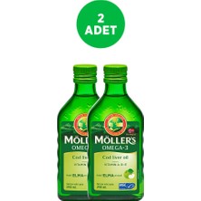 Möller's Mollers  Möller's Omega 3 Balık Yağı Şurubu Doğal Elma Aromalı 250 Ml 2 Adet